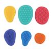 6 Pcs Textured Sensory Stones Silicone Different Patterns Soft Touch Sensory Stones for Boys Girls