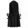 Double-sided Cashmere Coat Women's New Slim-fitting and Thin Long High-end Woolen Coat