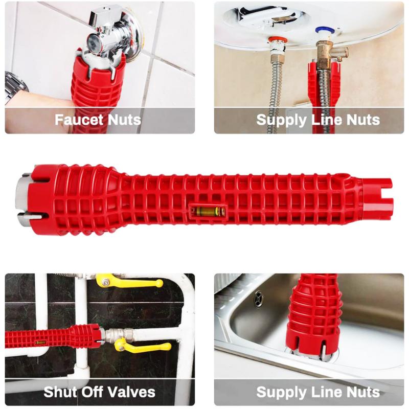 1pc 8 In 1 Sink Faucet Installer, Multifunction Faucet Wrench, Magic Wrench, Sink Plumbing Tool