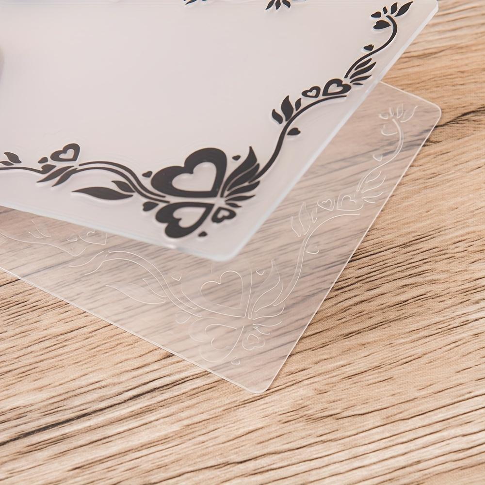 1 шт. Пластиковый 3D тиснительный шаблон-папка для DIY скрапбукинга, бумажного творчества, изготовления открыток, декоративных бордюров