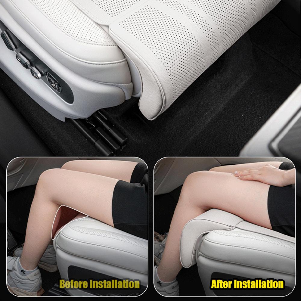Car Seat Cushion with Leg Support Universal Seat Protection Cover Extension Leg Rest Padding Relieve Fatigue Auto Accessories