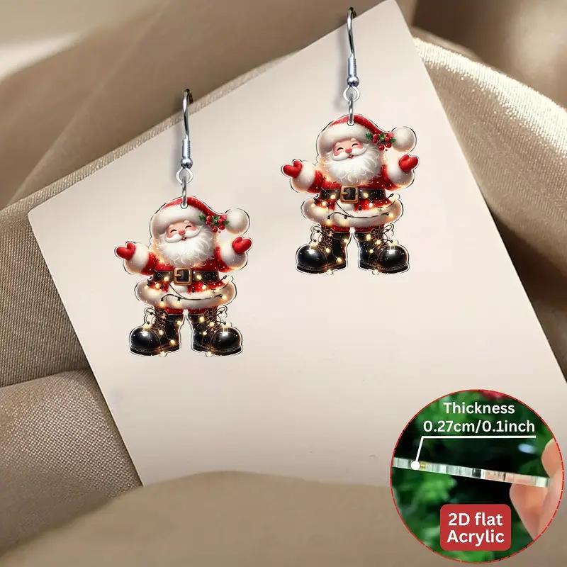 Cross-border hot sale Santa series earrings Fun Christmas Day atmosphere Cartoon Santa earrings