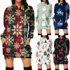 Women's Fashion Loose Casual Pocket Long Sleeve Hoodie Printed Sweatshirt Top