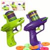 Kids Flying Discs Launcher Toys EVA Soft Bullet Toy Gun Mini Carrot Flying Saucer Shooting Gun Children Outdoor Games Sport Toy