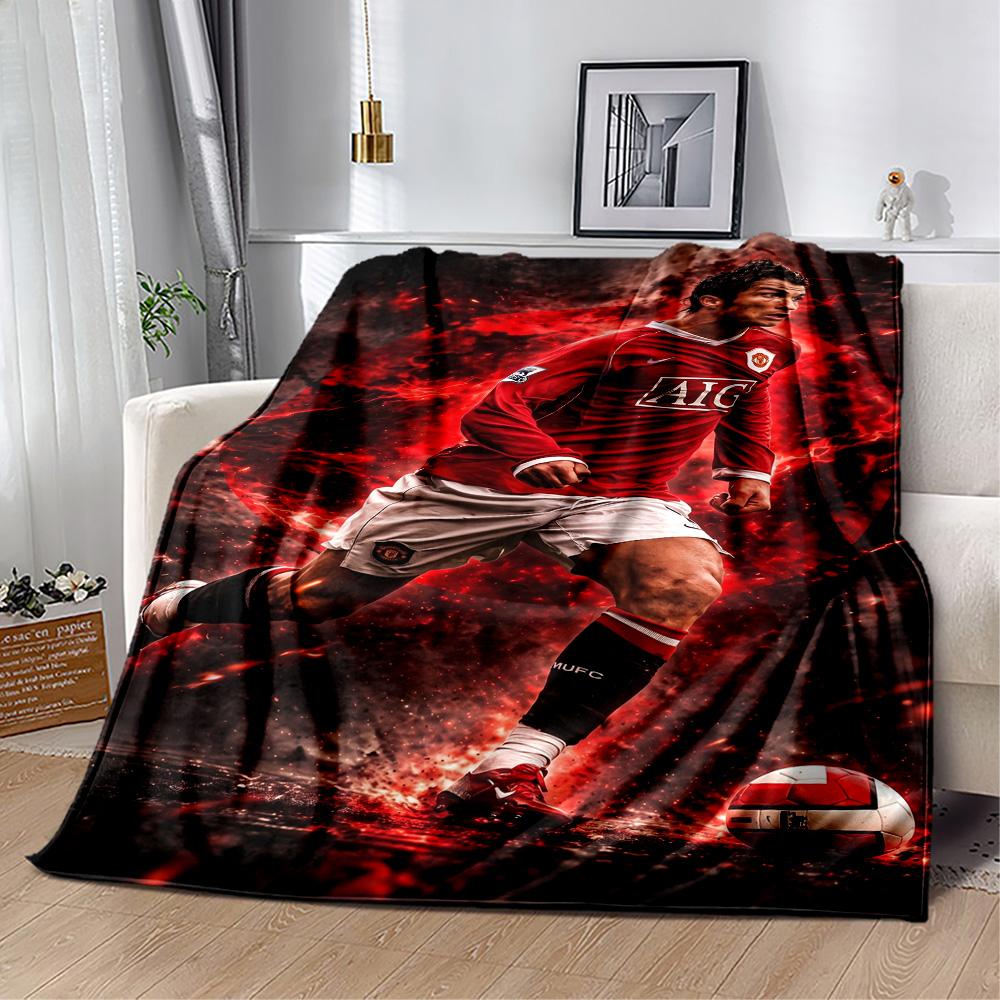 Ronaldo's Portugal Jersey Blanket Comfortable Suitable for Office Chair Chair Picnics for All Occasions Digital Print Gift for Travel Home Birthdays