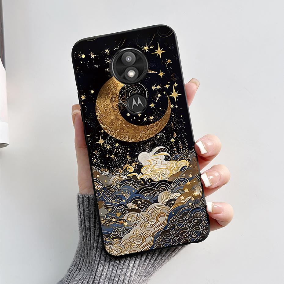 Чехол-бампер For Motorola Moto G7 Play Изысканный чехол Мягкий силиконовый корпус For Motorola Moto G7 Power Милый мультяшный черный чехол