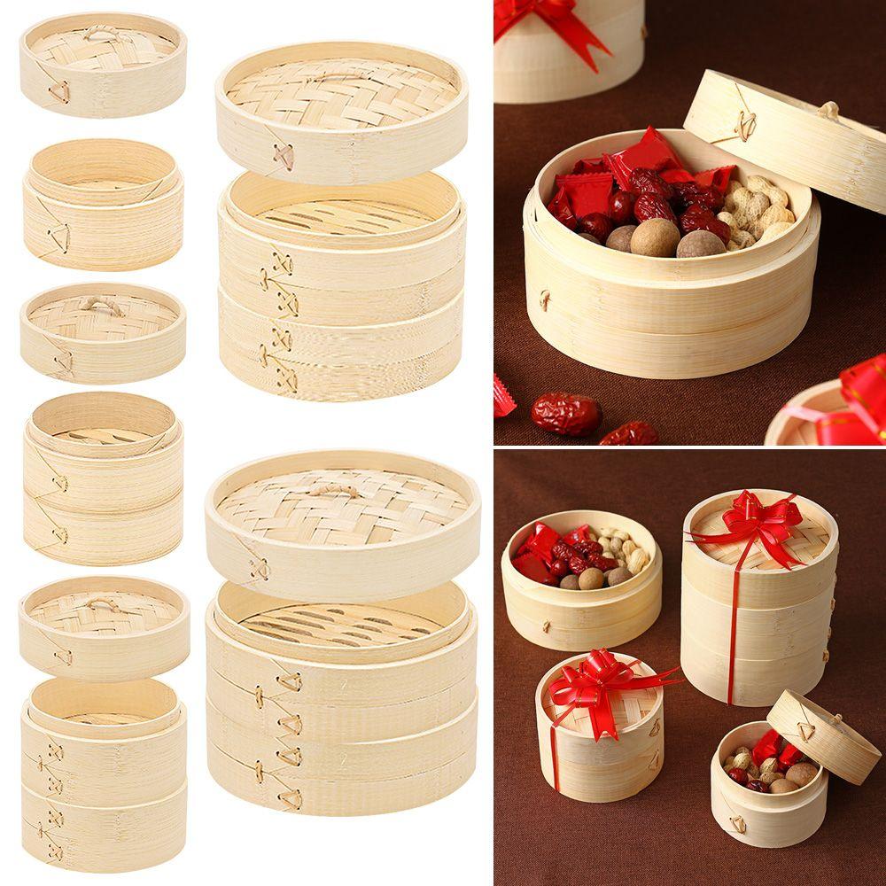 Eco-friendly Handmade Useful Dumpling Steamers Bamboo Steamer Souvenir Basket Vegetable Snack