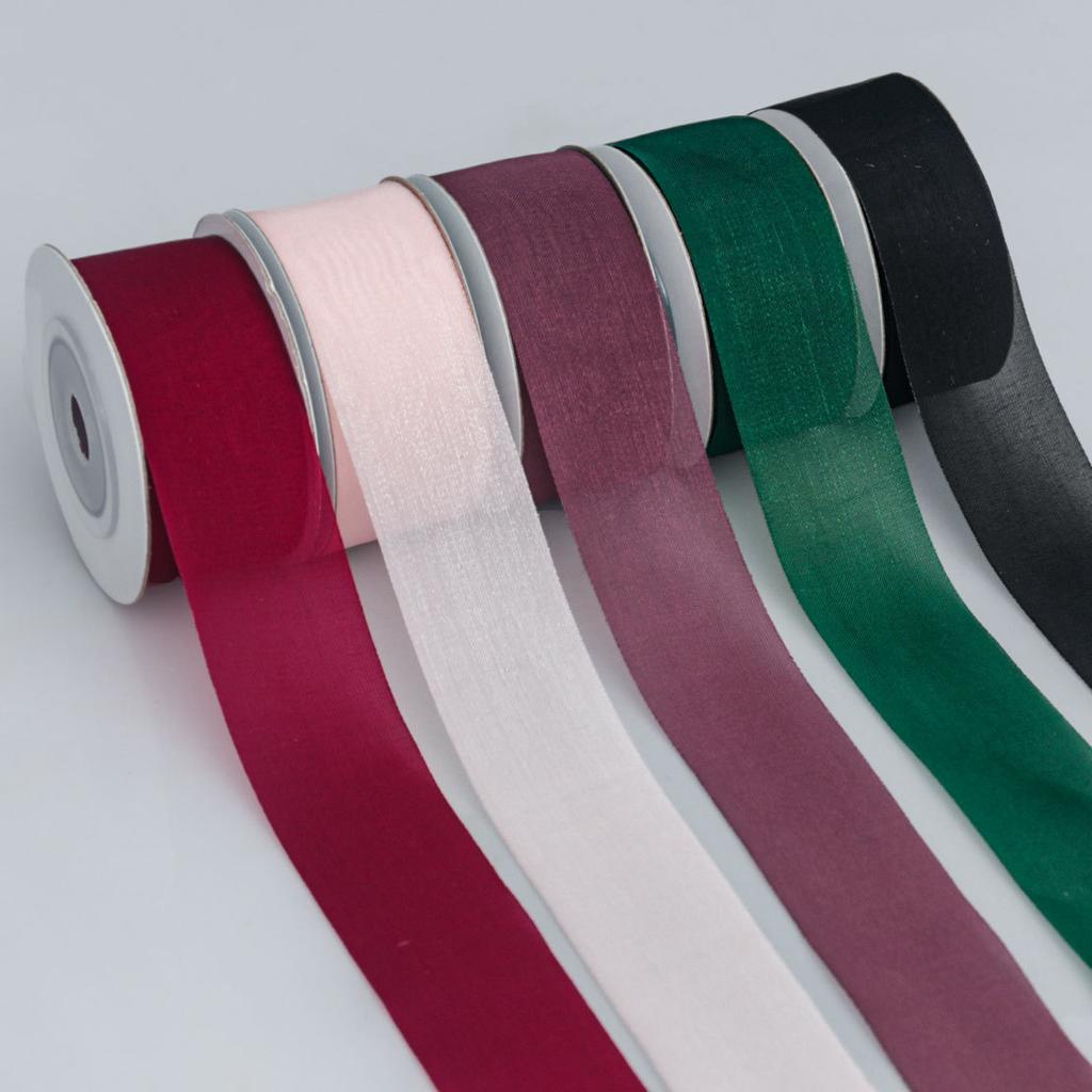 2.5cm Transparent Pearl Snow Ribbon Flower Packaging Ribbon Handmade Diy Hair Decoration Packaging Ribbon AccessoriesRibbon Bow DIY Flower Handmade