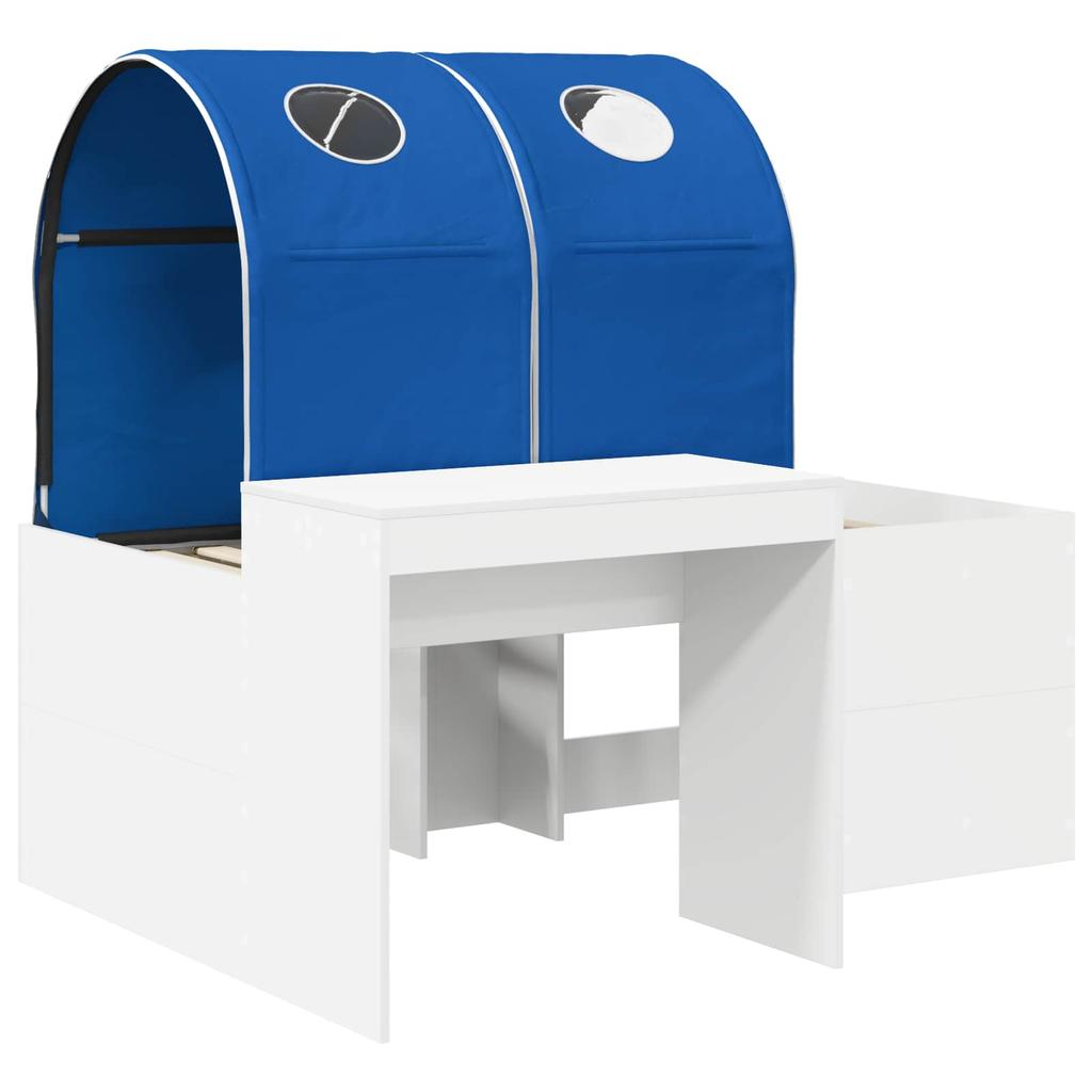 Bed with Tunnel 4 pcs Artisan Oak and Blue Wood Based Material
