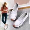 2024 Spring Korean Style Genuine Leather Slip-On Soft Sole Flats for Pregnant Women