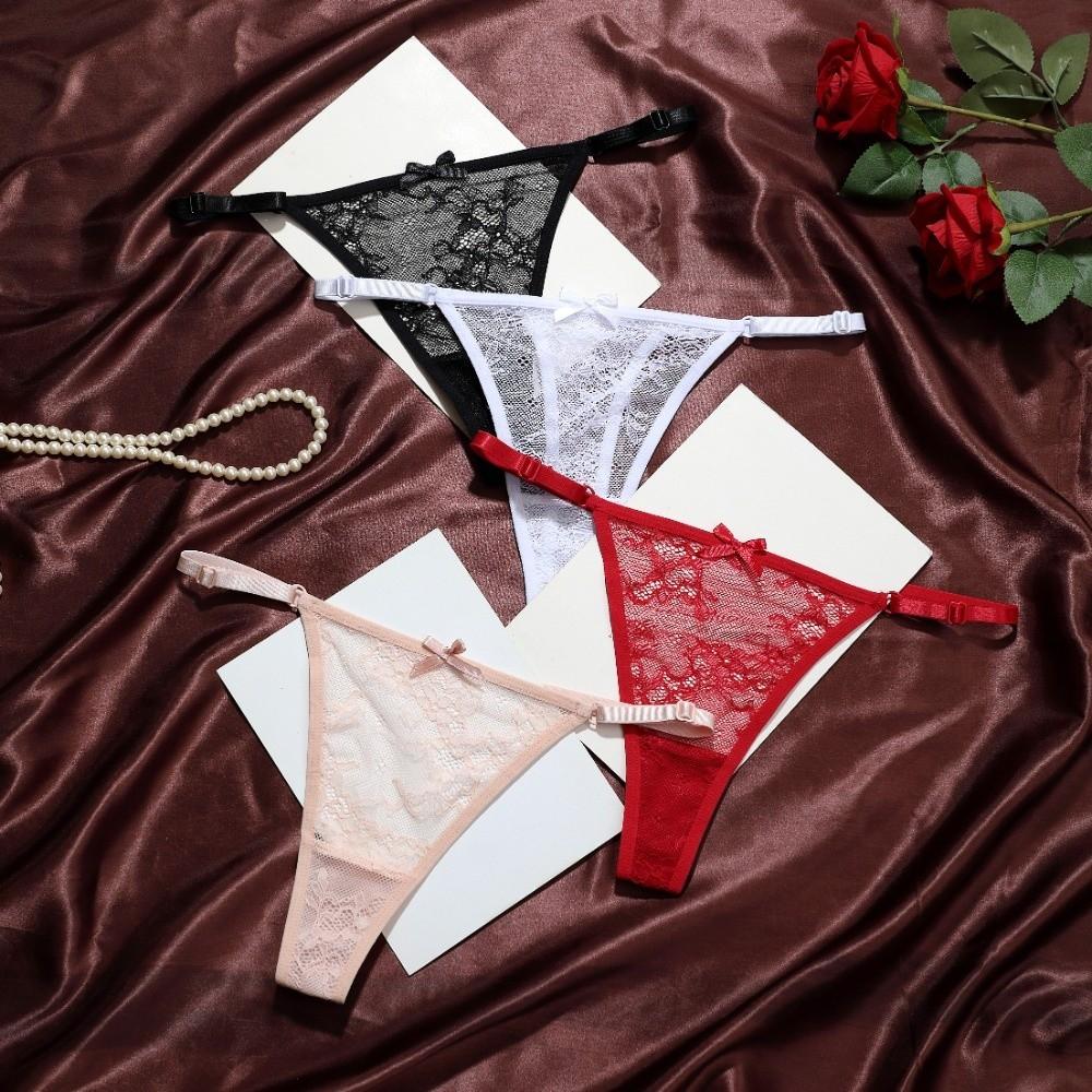 Low Waist Lace Mesh Thong Thin T-Back Panties Fashion Women Underwear Girls