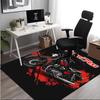 1PC Custom Name Retro Motorcycle Artwork Theme Floor Mat Ideal for Living Room, Game Rooms, Office, Bedroom,Floor Mat Playful Design
