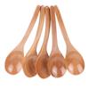 5 шт. деревянная суповая ложка с изогнутой ручкой многоцелевой совок для риса для домашней кухни(Цвет дерева )
