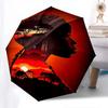Silhouette, Landscape- Automatic umbrella,Suitable for Men and Women,Suitable for Birthdays, Christmas, Gifts for Fashion Lovers0924b