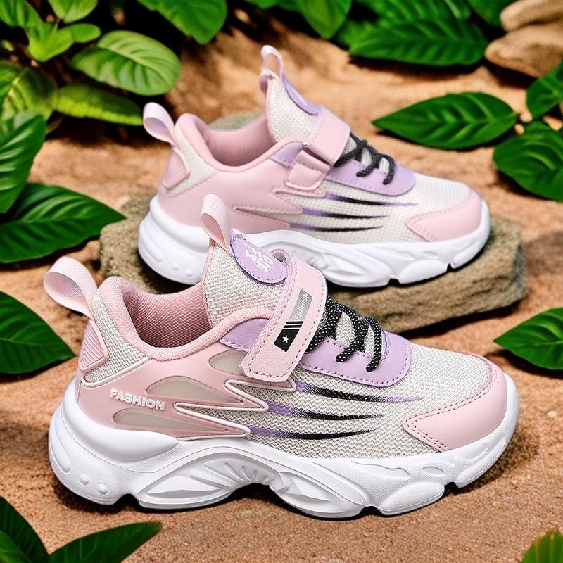 2025 New Mesh Breathable Classmates Boys Girls Middle and Older Children Hiking Shoes Lightweight Primary School Running Shoes