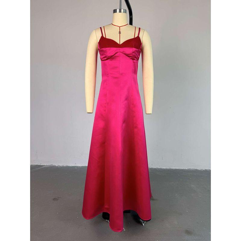 European and American Women's New Fashion Elegant and Stylish V-Neck African-Style Dress Long Dress Sexy Dress