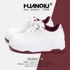 Global Burgundy Board Shoes Women's ZHQ68056 New Platform Student Height-increasing Board Shoes Women's Popular Casual Sports Shoes