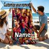 Custom Name Personalized Cristiano Ronaldo Print Beach Towel, for Trip Camping Beach Party Home Decor, Birthday Gift for Family & Friends