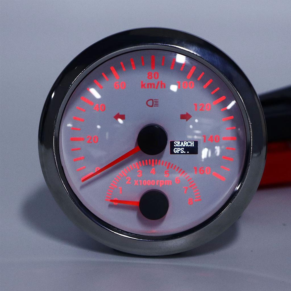 85 мм 160 км/ч GPS-спидометр 0-8000 об/мин Тахометр LCD Красная подсветка для Автомобиля Лодки Яхты RV Грузовика