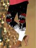Womens Christmas Festival Prints Stretch Yoga Leggings Fitness Running Gym Sports Active Pants