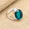 Indicolite Gemstone Handmade 925 Sterling Silver Ring Jewelry For Thanksgiving