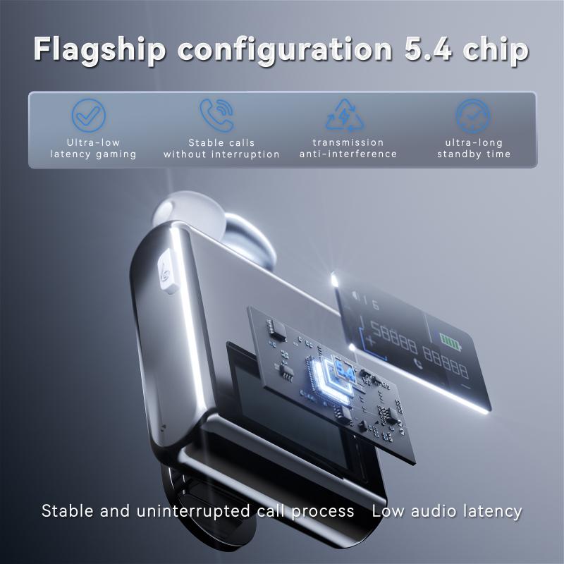 K89/K75 Lavalier Business Bluetooth 5.4 беспроводная гарнитура разговор/музыка 20H ЖК-цифровой дисплей HIFI наушники с микрофоном шумоподавление
