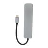 Docking Station Multifunctional 6 In 1 Aluminum Alloy USB Expansion Dock for Type C Channel