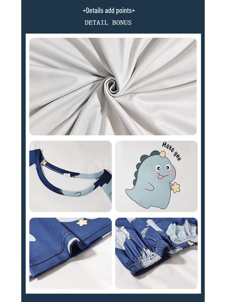 High-Quality Men's Korean-Style Loose Long-Sleeve Pajamas for Spring/Autumn – Casual, Versatile Homewear Set