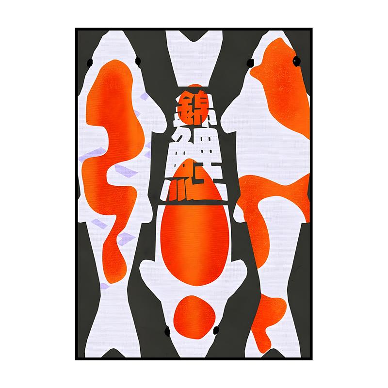 Классический абстрактный постер на стену, японский винтажный карп кои, HD печать на холсте, для дома, гостиной, спальни, декоративные картины