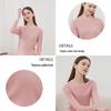 Hengyuanxiang Women's Silk Blend Cable Knit Long-Sleeve Top