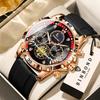 BINBOND Luxury Quartz Watches For Men Luminous Waterproof Chronograph Men's Watch Wristwatch Sturdy Sports Stopwatch Reloj