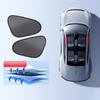 Electrostatic Curtains Car Window Shade Outdoor Activities 4-Layer Sun Shade Anti-Glare Feature Easy Installation
