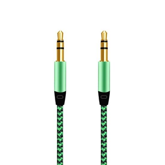 1m Braided 3.5mm AUX Male To Male Stereo Audio Adapter Cable for PC DVD Speaker