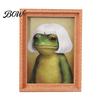 Frog Collectible Magnet Abstract Refrigerator Magnet, Framed Hairstyle Fridge Animal Frame Home Kitchen Office Decoration Party Favors Appliance Decor