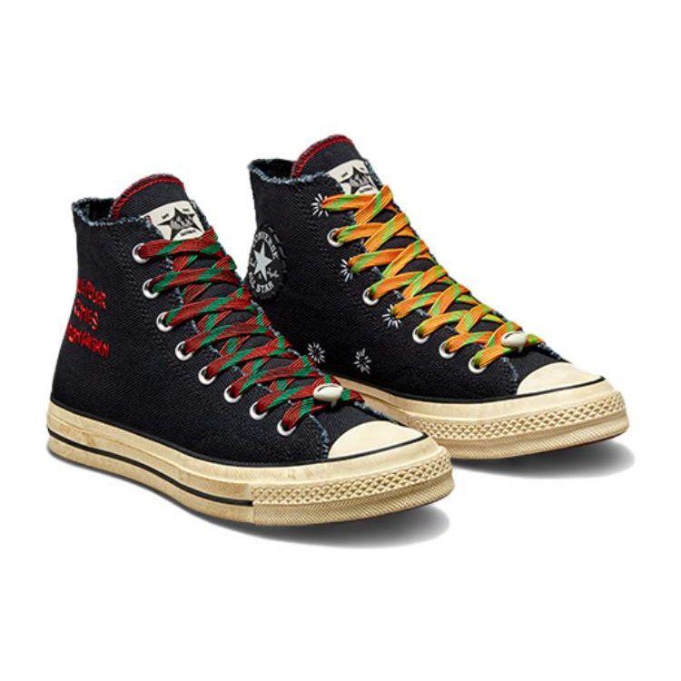 Converse Barriers X Chuck 70 High The North Star Unisex Sneakers Black Fiery-Red Antique-White A01786C