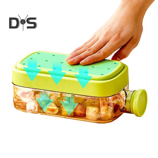 Лоток для льда с крышкой, эффективная форма для приготовления льда для морозильника, легкое извлечение, бесконтактная заливка кубиков льда для напитков, кофе, коктейлей