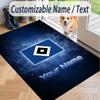 Custom Text Printed Rug Hamburger SV Non Slip Floor Carpet For Home Room Decor