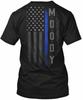 Футболка Moody Family Thin Blue Line Размеры от S до 4XL