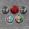 4Pcs Car Emblem Wheel Hub Center Cap Sticker Rim Badge Cover For Alfa Romeo GT 147 159 166 156 Giulietta Mito 8C Stelvio VolanteNO0