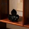 Meditation Accessories Lotus Backflow Incense Burner Holder, Resin Cone Diffuser, Desktop Calming Room Decor Aromatherapy Holder for Yoga Tea Bedroom
