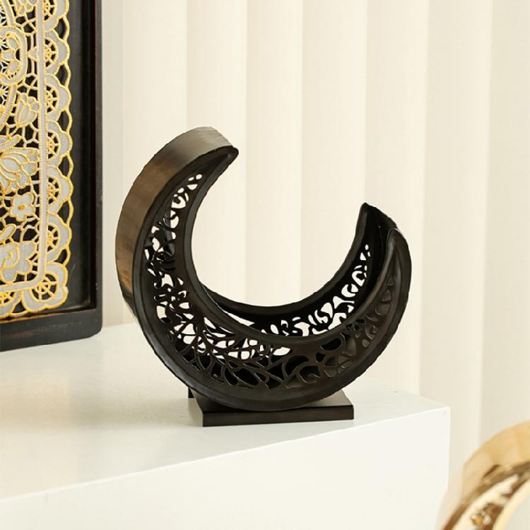 Изогнутая Луна Металлическое Блюдо для Закусок Безопасное для Посудомоечной Машины Поверхности Декоративная Кухонная Утварь для Конфет Аперитивов Домашнее Украшение