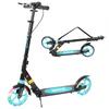 Kickboard Scooter for Kids and Glowing LED Kickboard for Adults and with Handle Three Level Entrance for and Black Adults, Tires, Children, Foldable,