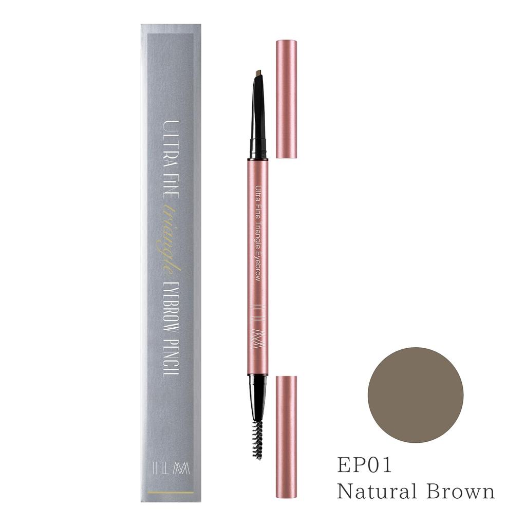 Карандаш для бровей Irum Ultra Fine Triangle Eyebrow Pencil с треугольным срезом, создающим пушистые брови. (Натуральный коричневый) - супертонкий натуральный,