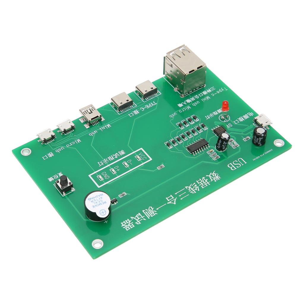 Тестовая карта для зарядного кабеля 3 в 1, тестер триады USB-кабелей с Type C, Micro USB, Mini USB, плата PCB, приспособление для тестирования кабелей передачи данных