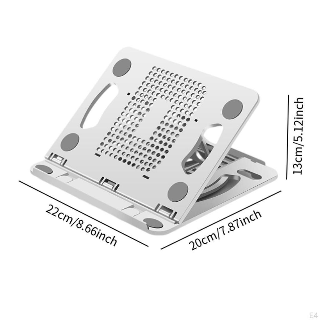 Laptop Riser Stand, Folded Shelf Ventilated Cooling Notebook Computer Holder Adjustable 8