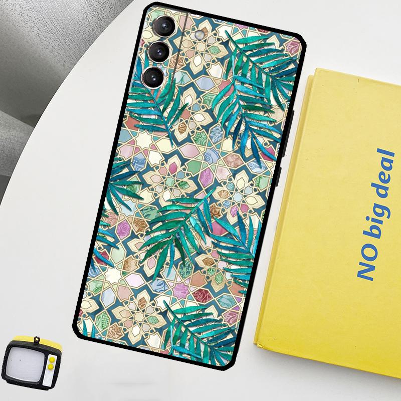 Приглушенный марокканский мозаичный чехол для Samsung Galaxy S22 S23 Ultra Note 20 10 Plus S9 S10 S20 S21 S23 FE чехол для телефона