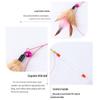 Cat Feather Teaser Wand with Bell - Elastic Steel Wire Rod for Self-Play