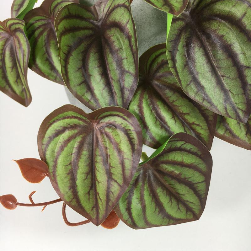 26 см зеленая трава в горшках, искусственные растения, виноградная лоза, подвесной павлин, черепаха, задний лист, бегония