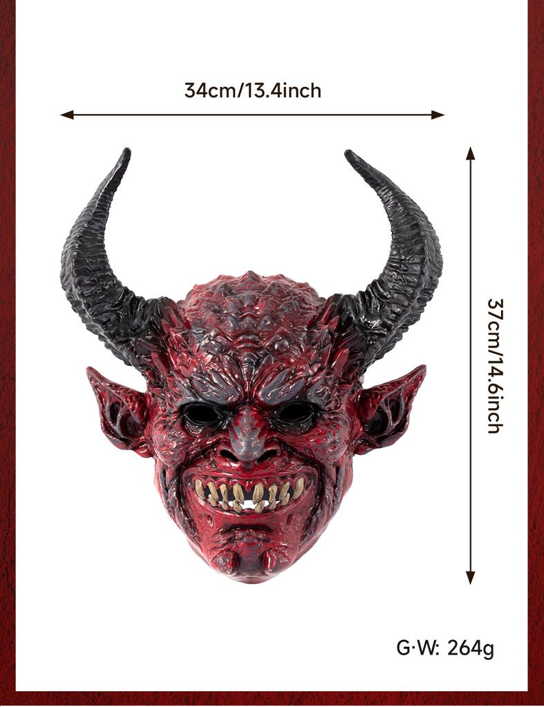 Halloween Devil Head Mask Party Mask