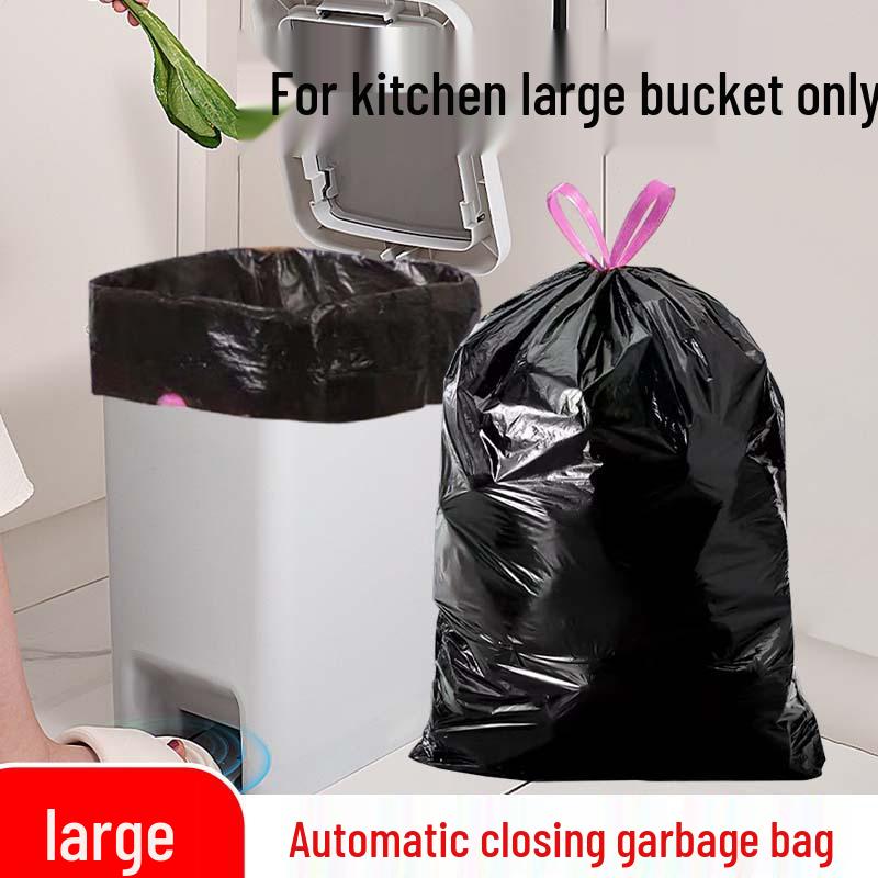 Thickened & Enlarged Drawstring Trash Bags 50x60 - Extra Thick Large Kitchen Household Bags